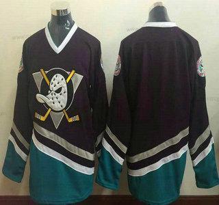 Herrar Anaheim Mighty Ducks Blank 1995-96 Lila CCM Vintage Tröjor