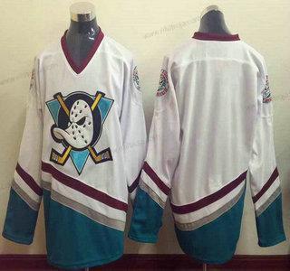 Herrar Anaheim Mighty Ducks Blank 1995-96 Vit CCM Vintage Tröjor