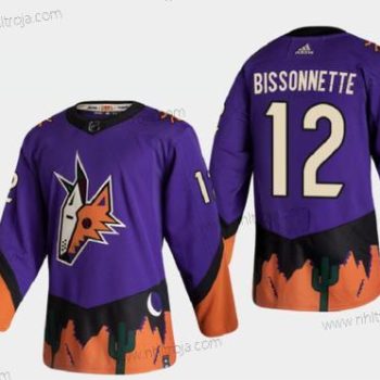 Herrar Arizona Coyotes #12 Paul Bissonnette Omvänd Retro 2020-21 Autentisk Lila Tröjor