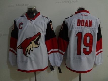 Herrar Arizona Coyotes #19 Shane Doan Reebok Vit Premier Borta Tröjor