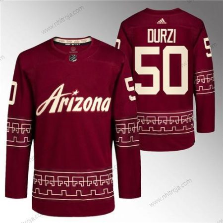 Herrar Arizona Coyotes #50 Sean Durzi Röd Alternativ Pro Tröjor