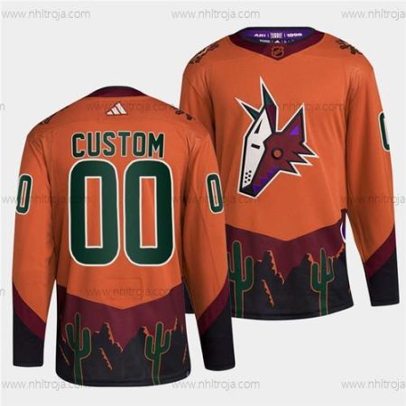 Herrar Arizona Coyotes Skräddarsydda Orange 2022-23 Omvänd Retro Stitched Tröjor