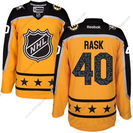 Herrar Atlantic Division Boston Bruins #40 Tuukka Rask Reebok Gul 2017 NHL All-Star Stitched Ice Hockey Tröjor