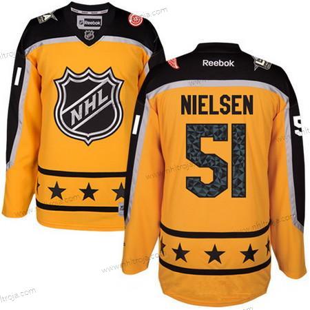 Herrar Atlantic Division Detroit Red Wings #51 Frans Nielsen Reebok Gul 2017 NHL All-Star Stitched Ice Hockey Tröjor