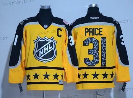 Herrar Atlantic Division Montreal Canadiens #31 Carey Price Reebok Gul 2017 NHL All-Star Stitched Ice Hockey Tröjor