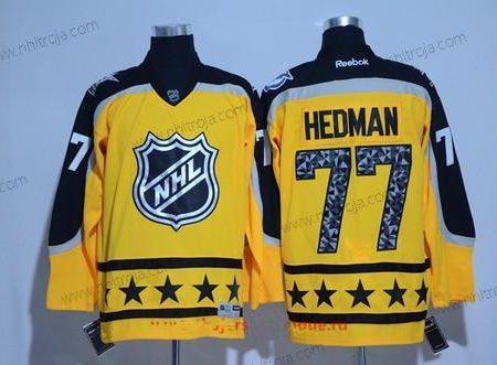 Herrar Atlantic Division Tampa Bay Lightning #77 Victor Hedman Reebok Gul 2017 NHL All-Star Stitched Ice Hockey Tröjor