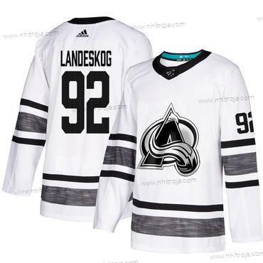 Herrar Avalanche #92 Gabriel Landeskog Vit Autentisk 2019 All-Star Stitched Hockey Tröjor