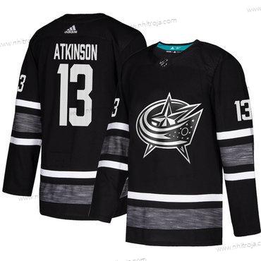 Herrar Blå Jackets #13 Cam Atkinson Svart Autentisk 2019 All-Star Stitched Hockey Tröjor