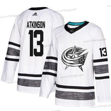 Herrar Blå Jackets #13 Cam Atkinson Vit Autentisk 2019 All-Star Stitched Hockey Tröjor