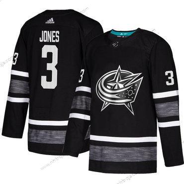 Herrar Blå Jackets #3 Seth Jones Svart Autentisk 2019 All-Star Stitched Hockey Tröjor