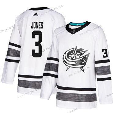 Herrar Blå Jackets #3 Seth Jones Vit Autentisk 2019 All-Star Stitched Hockey Tröjor