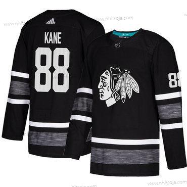 Herrar Blackhawks #88 Patrick Kane Svart Autentisk 2019 All-Star Stitched Hockey Tröjor