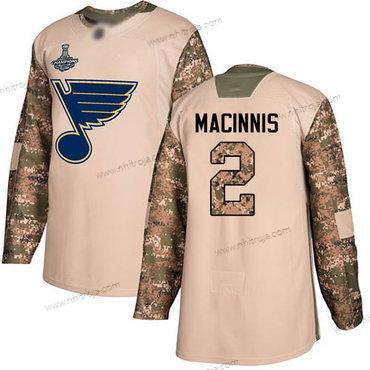 Herrar Blues #2 Al Macinnis Camo Autentisk 2017 Veterans Day Stanley Cup Champions Stitched Hockey Tröjor