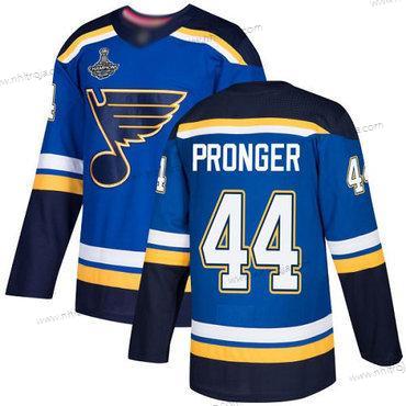 Herrar Blues #44 Chris Pronger Blå Autentisk Stanley Cup Champions Stitched Hockey Hemma Tröjor