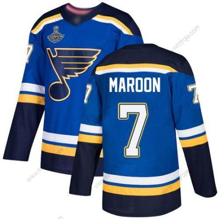 Herrar Blues #7 Patrick Maroon Blå Autentisk Stanley Cup Champions Stitched Hockey Hemma Tröjor