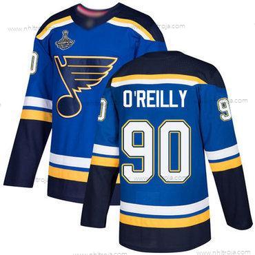 Herrar Blues #90 Ryan O’Reilly Blå Autentisk Stanley Cup Champions Stitched Hockey Hemma Tröjor