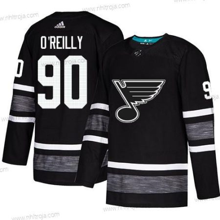 Herrar Blues #90 Ryan O’Reilly Svart Autentisk 2019 All-Star Stitched Hockey Tröjor