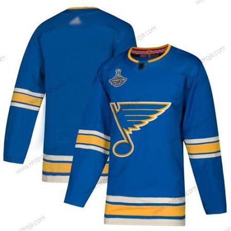 Herrar Blues Blank Blå Alternativ Autentisk Stanley Cup Champions Stitched Hockey Tröjor