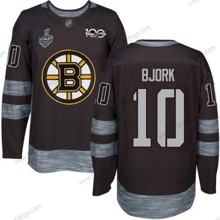 Herrar Boston Bruins #10 Anders Bjork Svart 1917-2017 100th Jubileum 2019 Stanley Cup Final Bound Stitched Hockey Tröjor