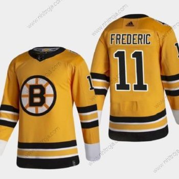 Herrar Boston Bruins #11 Trent Frederic Guld Stitched NHL Tröjor