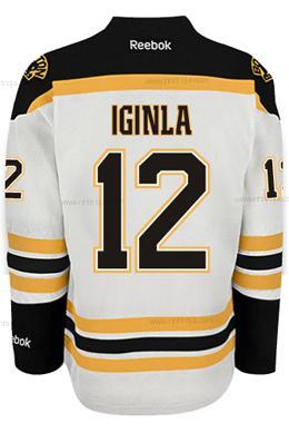 Herrar Boston Bruins #12 Jarome Iginla Vit Tröjor