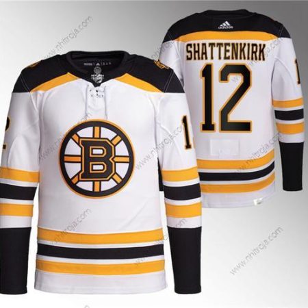 Herrar Boston Bruins #12 Kevin Shattenkirk Vit Stitched Tröjor