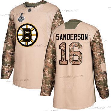 Herrar Boston Bruins #16 Derek Sanderson Camo Autentisk 2017 Veterans Day 2019 Stanley Cup Final Bound Stitched Hockey Tröjor