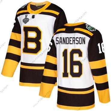 Herrar Boston Bruins #16 Derek Sanderson Vit Autentisk 2019 Vinter Klassisk 2019 Stanley Cup Final Bound Stitched Hockey Tröjor