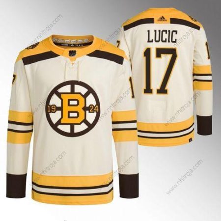 Herrar Boston Bruins #17 Milan Lucic Grädde 100th Jubileum Stitchedstitched Tröjor