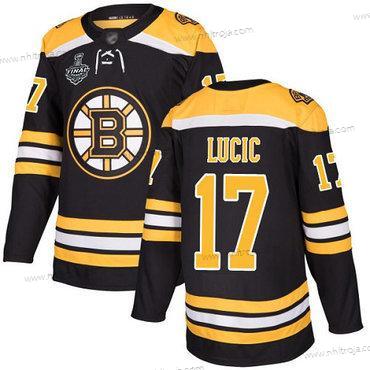 Herrar Boston Bruins #17 Milan Lucic Svart Autentisk 2019 Stanley Cup Final Bound Stitched Hockey Hemma Tröjor