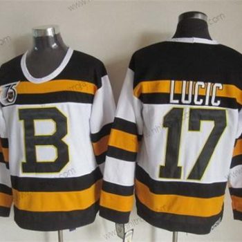 Herrar Boston Bruins #17 Milan Lucic Vit 75Th Retro CCM Tröjor