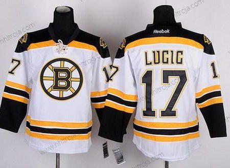 Herrar Boston Bruins #17 Milan Lucic Vit Tröjor