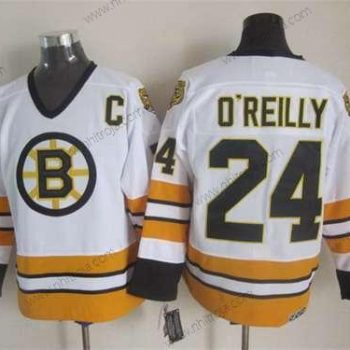 Herrar Boston Bruins #24 Terry O’Reilly 1981-82 Vit CCM Vintage Tröjor