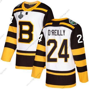 Herrar Boston Bruins #24 Terry O’Reilly Vit Autentisk 2019 Vinter Klassisk 2019 Stanley Cup Final Bound Stitched Hockey Tröjor