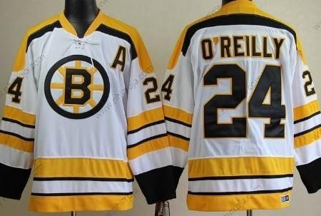 Herrar Boston Bruins #24 Terry O’Reilly Vit Retro CCM Tröjor