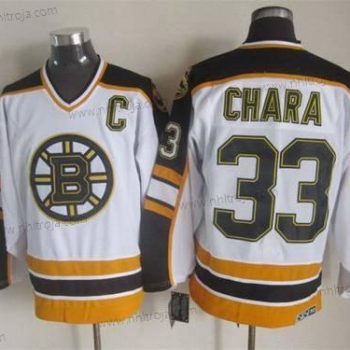 Herrar Boston Bruins #33 Zdeno Chara 1996-97 Vit CCM Vintage Tröjor