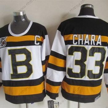 Herrar Boston Bruins #33 Zdeno Chara Vit 75Th Retro CCM Tröjor