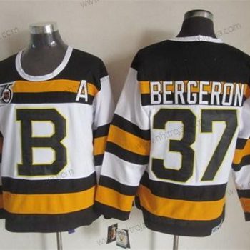 Herrar Boston Bruins #37 Patrice Bergeron Vit 75Th Retro CCM Tröjor