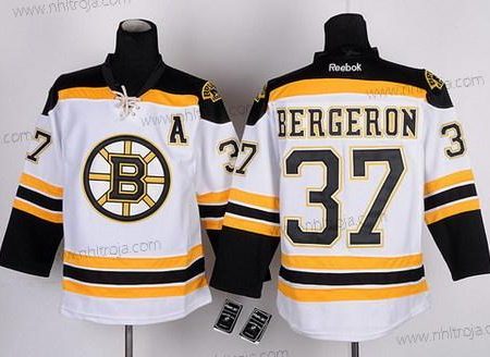 Herrar Boston Bruins #37 Patrice Bergeron Vit Tröjor