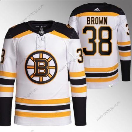 Herrar Boston Bruins #38 Patrick Brown Vit Stitched Tröjor