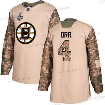 Herrar Boston Bruins #4 Bobby Orr Camo Autentisk 2017 Veterans Day Stanley Cup Final Bound Stitched Hockey Tröjor