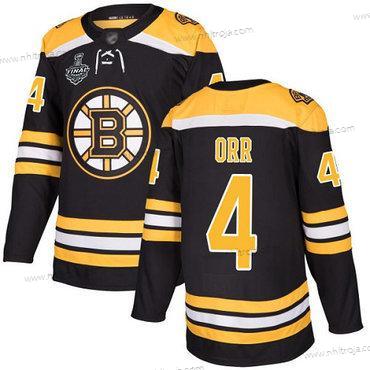 Herrar Boston Bruins #4 Bobby Orr Svart Autentisk 2019 Stanley Cup Final Bound Stitched Hockey Hemma Tröjor