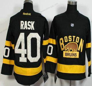 Herrar Boston Bruins #40 Tuukka Rask Reebok Svart 2016 Vinter Klassisk Premier Tröjor