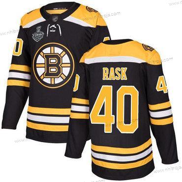 Herrar Boston Bruins #40 Tuukka Rask Svart Autentisk 2019 Stanley Cup Final Bound Stitched Hockey Hemma Tröjor