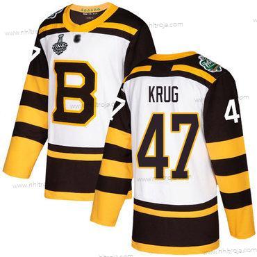 Herrar Boston Bruins #47 Torey Krug Vit Autentisk 2019 Vinter Klassisk 2019 Stanley Cup Final Bound Stitched Hockey Tröjor