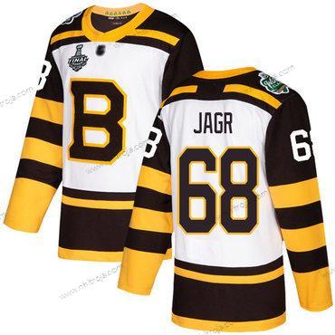 Herrar Boston Bruins #68 Jaromir Jagr Vit Autentisk 2019 Vinter Klassisk 2019 Stanley Cup Final Bound Stitched Hockey Tröjor