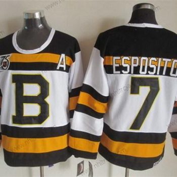 Herrar Boston Bruins #7 Phil Esposito Vit 75Th Retro CCM Tröjor