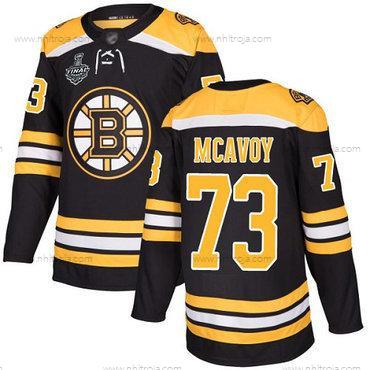 Herrar Boston Bruins #73 Charlie Mcavoy Svart Autentisk 2019 Stanley Cup Final Bound Stitched Hockey Hemma Tröjor