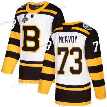 Herrar Boston Bruins #73 Charlie Mcavoy Vit Autentisk 2019 Vinter Klassisk 2019 Stanley Cup Final Bound Stitched Hockey Tröjor