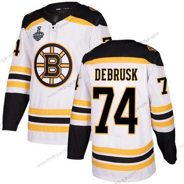 Herrar Boston Bruins #74 Jake Debrusk Vit Road Autentisk 2019 Stanley Cup Final Bound Stitched Hockey Tröjor